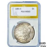 1881-S Morgan Silver Dollar PGA MS63