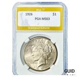 1926 Silver Peace Dollar PGA MS63