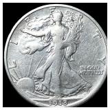 1918-S Silver Walking Liberty Half Dollar NEARLY U