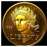 1988-W Gold $5 Olympic Commemorative GEM PROOF