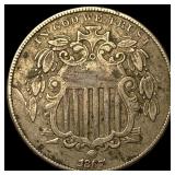 1867 Shield Nickel CLOSELY UNCIRCULATED