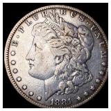 1881 Silver Morgan Dollar NEARLY UNCIRCULATED