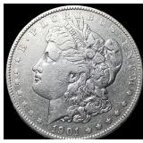1901 Silver Morgan Dollar NEARLY UNCIRCULATED