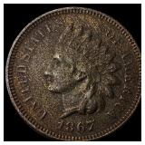 1867 Indian Head Cent NEARLY UNCIRCULATED