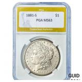 1881-S Morgan Silver Dollar PGA MS63