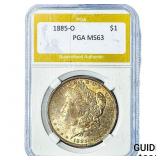 1885-O Morgan Silver Dollar PGA MS63