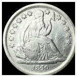 1840-O Silver Seated Liberty Dime CLOSELY  UNCIRC