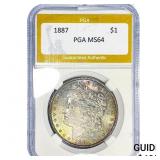 1887 Morgan Silver Dollar PGA MS64