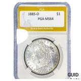 1885-O Morgan Silver Dollar PGA MS64