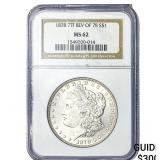 1878 7TF Morgan Silver Dollar NGC MS62 Rev of 78