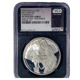 2017 Sliver $2 Star War Classic Chewbacca NGC PF70
