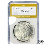 1926 Silver Peace Dollar PGA MS63
