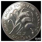 1970 Montserrat Silver $4 Proof KM-30