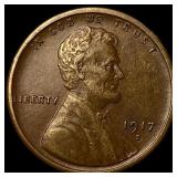 1917-S Lincoln Wheat Cent CHOICE AU