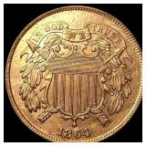 1864 Bronze Two-Cent Piece UNCIRCULATED