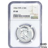 1956 Franklin Half Dollar NGC PF68 Type 2