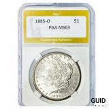 1885-O Morgan Silver Dollar PGA MS63