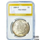 1884-O Morgan Silver Dollar PGA MS63