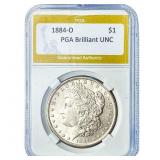 1884-O Morgan Silver Dollar PGA Brilliant UNC