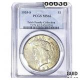 1935-S Silver Peace Dollar PCGS MS62