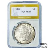 1885 Morgan Silver Dollar PGA MS64