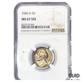 1946-D Jefferson Nickel NGC MS67 5FS