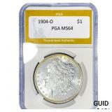 1904-O Morgan Silver Dollar PGA MS64