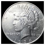 1934-D Silver Peace Dollar NEARLY  UNCIRCULATED