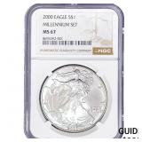2000 Silver Eagle NGC MS67