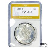 1885-O Morgan Silver Dollar PGA MS64