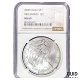 2000 Silver Eagle NGC MS69