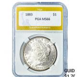1883 Morgan Silver Dollar PGA MS66