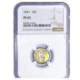 1941 Mercury Silver Dime NGC PF65