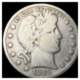 1915-S Silver Barber Half Dollar NICELY  CIRCULAT