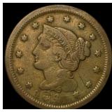 1841 Braided Hair Large Cent LIGHTLY CIRCULATED