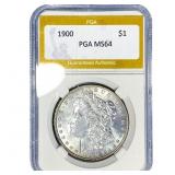 1900 Morgan Silver Dollar PGA MS64