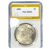 1882 Morgan Silver Dollar PGA MS64