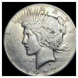 1927 Silver Peace Dollar ABOUT UNCIRCULATED