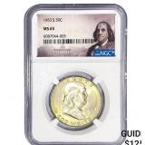 1953-S Franklin Half Dollar NGC MS65