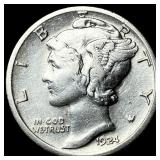 1924-D Silver Mercury Dime CLOSELY  UNCIRCULATED
