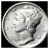 1918-D Silver Mercury Dime CLOSELY  UNCIRCULATED