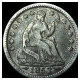 1853 Arrows Seated Liberty Half Dime NICELY CIRCUL