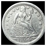 1854-O Arrows Silver Seated Liberty Dime  CLOSELY