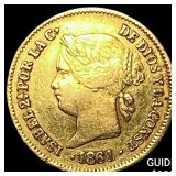 1861 Philippines Gold 1 Peso .0476 AGW