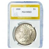 1900 Morgan Silver Dollar PGA MS63