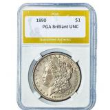 1890 Morgan Silver Dollar PGA Brilliant UNC