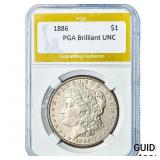 1886 Morgan Silver Dollar PGA Brilliant UNC