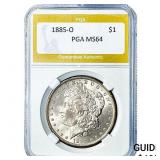 1885-O Morgan Silver Dollar PGA MS64