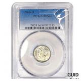 1940-D Mercury Silver Dime PCGS MS66