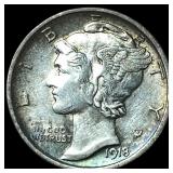 1918-D Silver Mercury Dime UNCIRCULATED